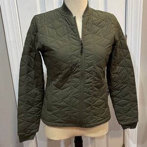 Duluth Trading Co Women's Quilted Bomber Jacket - Olive Work Warm